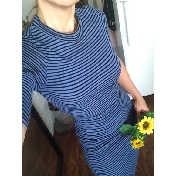 Charlotte Russe blue and black striped dress - Picture 4 of 5